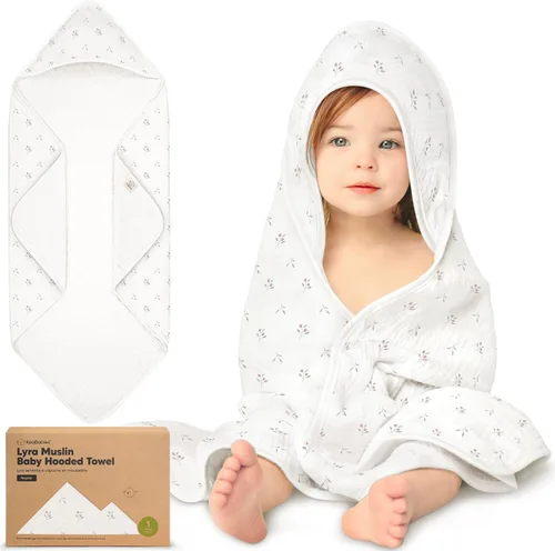 Vista 27 de KeaBabies Toallas de muselina con capucha para bebés y niñas recién nacidas, paquete de 2, toallas de baño de algodón orgánico de 30 x 30 pulgadas