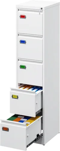 Vista 14 de PEUKC Archivador móvil de 2 cajones con cerradura, archivador rodante debajo del escritorio para oficina en casa, organiza archivos A4 con letras