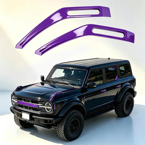 Vista 10 de sukemichi Cubierta de visión de sendero para capó del motor, cubierta de bisagra, manijas de liberación lateral, accesorios exteriores para Ford