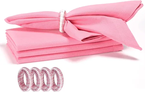 Vista 27 de Servilletas de tela de algodón con dobladillo de 18 x 18 pulgadas, color aguamarina con vainica, servilletas de boda, servilletas de cóctel