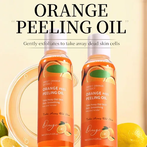 Vista 2 de Aceite pelador de cáscara de naranja, gel exfoliante purificante para cara y cuerpo, limpieza profunda, hidrata y mejora la piel, refinamiento