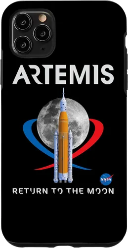 Vista 13 de Funda con logotipo para iPhone 15 Pro NASA Artemis Mission SLS Moon Insignia