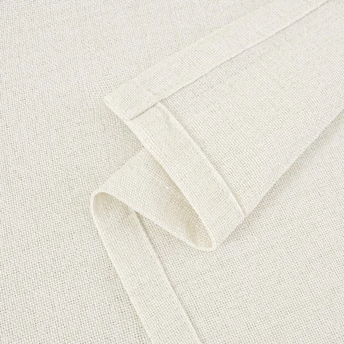 Vista 9 de BGment Cortinas cortas de lino marfil de 36 pulgadas de largo para ventanas de cocina, pequeñas cortinas texturizadas rústicas para café sobre