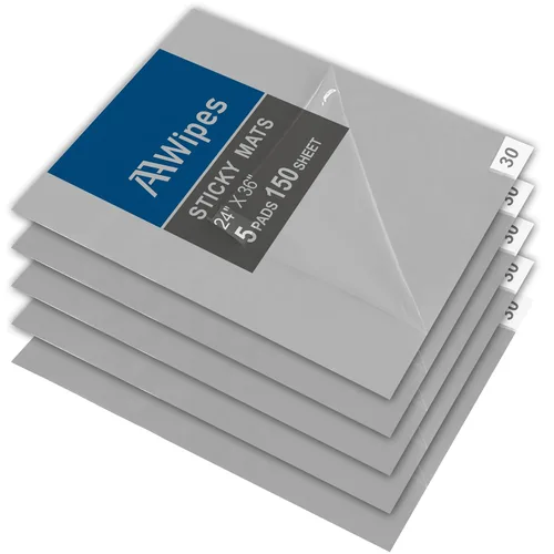 Vista 10 de AAwipes Almohadillas adhesivas adhesivas de 24 x 36 pulgadas, paquete de 5 unidades, 30 hojas/paquete, 150 hojas en total, color azul, para sala
