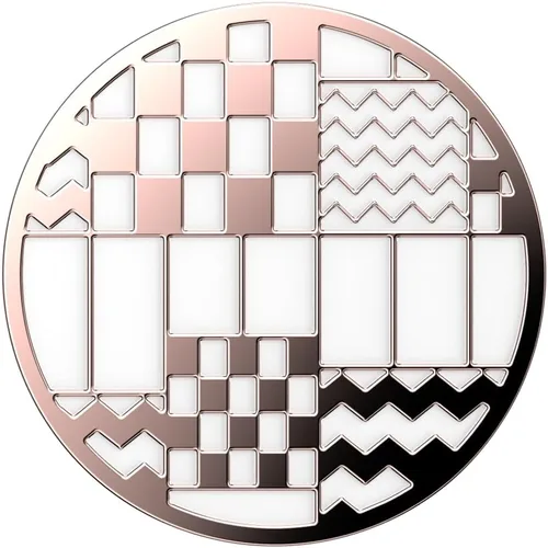 Vista 5 de PopSockets Agarre adhesivo para teléfono, soporte, soporte para teléfono, esmalte - patchwork dorado