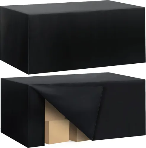 Vista 68 de Paquete de 2 manteles ajustados para mesa rectangular de 4 pies, 48 x 24 pulgadas, cubiertas de mesa verde manzana, tela de poliéster resistente al