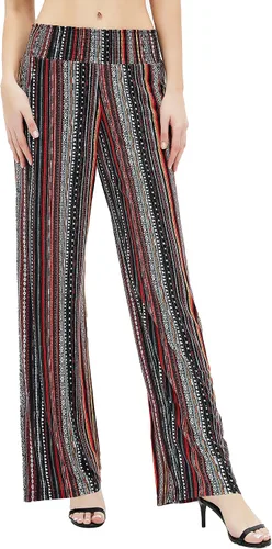 Vista 2 de Urban CoCo Pantalones sueltos de pierna ancha, para mujer, informales, acogedores, pantalones de yoga, cómodos pantalones de cintura alta