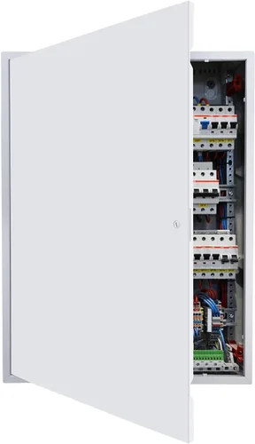 Vista 15 de VEVOR Panel de acceso para paneles de yeso, puerta de acceso de acero galvanizado de 13.3 x 13.3 pulgadas, panel de servicio con bisagras de fácil