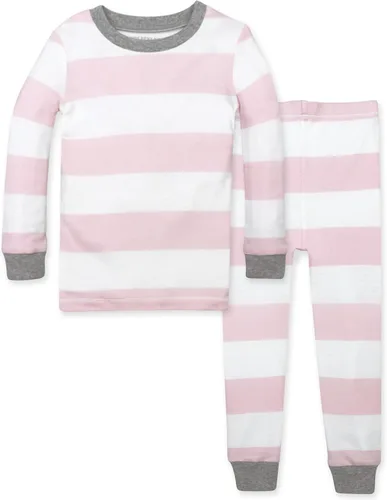 Vista 16 de Burt's Bees Baby Pijama de algodón orgánico para niñas, conjunto de pijama 100% algodón para niños pequeños y niños, tela suave y elástica Trébol