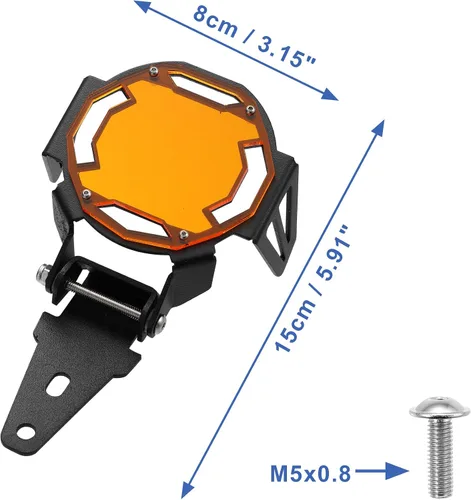 Vista 3 de Motoforti Par de la motocicleta LED antiniebla Protector Guardias OEM Foglight lámpara cubierta para BMW R1200 F800R1250 F850/GS naranja