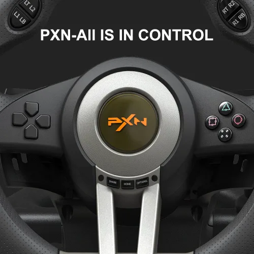 Vista 4 de PXN PC Racing Wheel, V3II 180 Degree Universal USB Car Sim Game Steering Wheel with Pedals for Xbox One, Xbox Series SX PS3, PS4, Switch