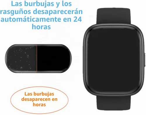 Vista 3 de Protector de Pantalla Para IDW25 / IDW26 Smart Watch 1.83" (Paquete de 6) Película Blanda de TPU Transparente, Compatible con KEEPONFIT, TOOBUR