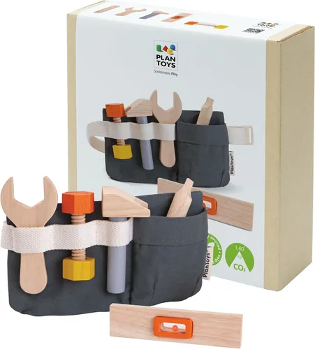 Vista 11 de PlanToys® Nuts & Bolts Wooden Toy for Kids Ages 2+ Montessori STEM Set Tuercas y pernos