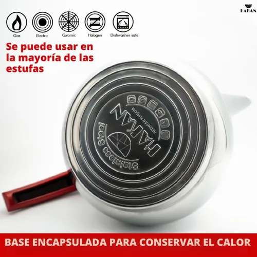 Vista 5 de Hakan Juego de tetera con tapa doble colador, juego de mini tetera doble de acero inoxidable, estilo samovar turco, tetera para té de hojas sueltas