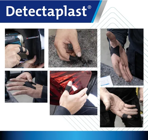 Vista 5 de Detectaplast Black Bandages Superstretch - Resistentes - Flexibles y discretos - Grado profesional para mecánicos - Construcción y trabajo de cocina