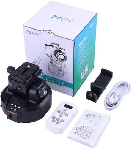 Vista 22 de YT-1000 Cabezal panorámico con control remoto, cabezal panorámico giratorio motorizado automático para teléfonos inteligentes/cámaras réflex