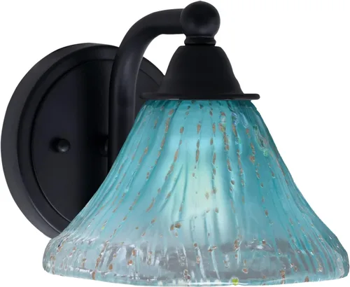 Vista 42 de Toltec Lighting Paramount - Aplique de pared de 1 luz, lámpara de pared para interiores, regulable, compatible con LED de base media, acabado