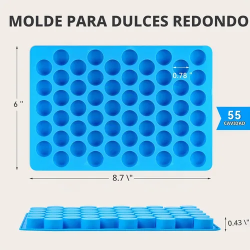 Vista 2 de Puyeipt Moldes de silicona para caramelos, paquete de 4, 220 cavidades