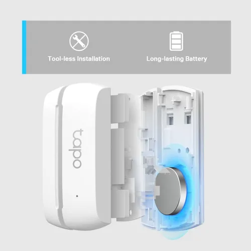 Vista 9 de Kit de inicio del sensor Tapo de TP-Link: "1 x Hub H100" + "1 x Sensor de movimiento T100" + "1 x Sensor de contacto T110