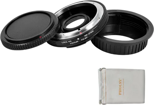 Vista 14 de PHOLSY - Adaptador de montaje de lente compatible con lente Nikon F a cámara Canon EF