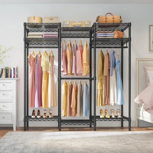Vista 7 de VIPEK V5i Perchero de Ropa Armarios de Dormitorio Organizador de Closet Independiente, Closet Guardarropa Portátil Perchero de Ropa Resistente con 8