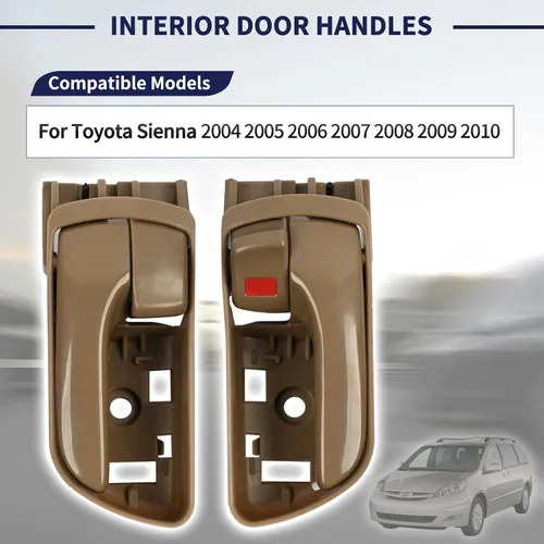Vista 2 de 69206-AE010 69205-AE010 Manija interior de puerta compatible con Toyota Sienna 2004 2005 2006 2007 2008 2009 2010 Reemplazo 69206-AE010-B1 Manija