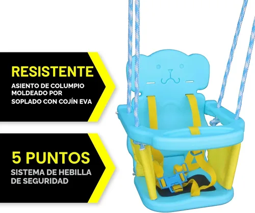 Vista 4 de [Usado] Sportspower FNS-004 My 1st Toddler Swing – Juego de columpio para bebé de alta resistencia para interiores y exteriores con arnés