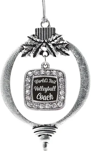 Vista 21 de Inspired Silver - Bon Voyage Cruise Ship Charm Ornamento – Adornos navideños cuadrados de plata con joyas de circonita cúbica