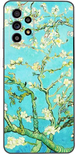 Vista 31 de Berkin Arts Funda de silicona compatible con Samsung Galaxy A52 5G 4G/A52S 5G con diseño antideslizante, color amarillo, romántico, Luv San