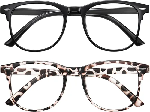 Vista 13 de Okany Lentes de bloqueo de luz azul para mujeres, hombres y mujeres, con filtro de pantalla de computadora negra, gafas de juego para mujeres