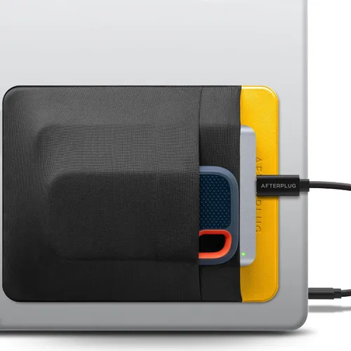 Vista 21 de Soporte para SSD y disco duro de 2 bolsillos para laptop, adhesivo reutilizable, funda de bolsillo adhesiva para SSD portátil externo, disco duro