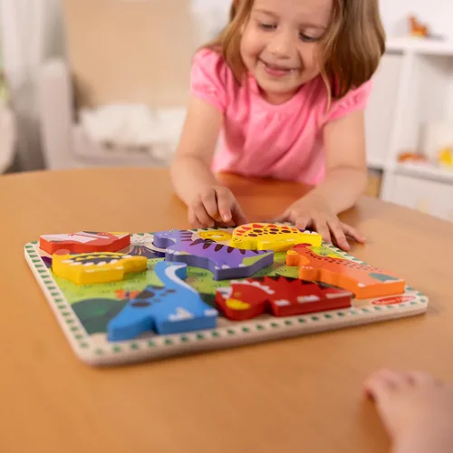 Vista 8 de Melissa & Doug dinosaurio Chunky Rompecabezas de madera, Multicolor