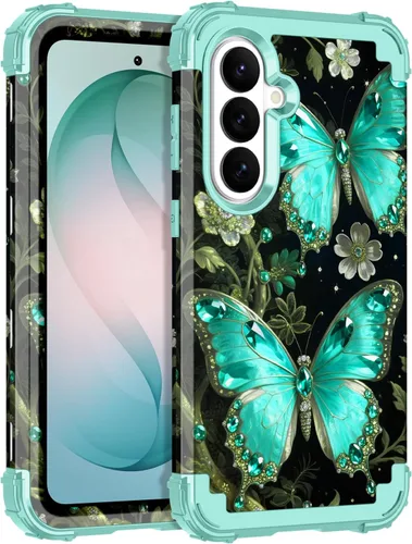Vista 23 de LONTECT Funda para Galaxy S26 5G a prueba de golpes, 3 en 1, resistente y resistente, policarbonato duro+híbrida suave resistente de alto impacto