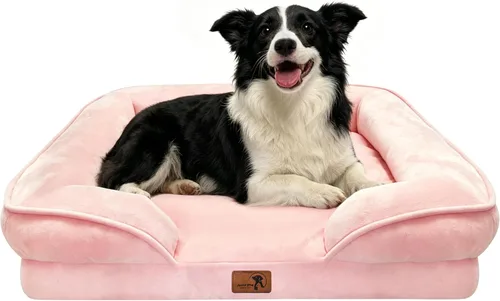 Vista 41 de Spotted Play Cama ortopédica para perros con lados, sofá cama para perros pequeños, sofá cama de espuma de apoyo para mascotas con funda extraíble