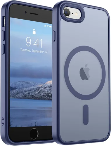 Vista 332 de SUPFINE Funda magnética para iPhone SE 2022 (3ª)/2020 (2ª), iPhone 8 (compatible con MagSafe) (protección contra caídas de grado militar), funda