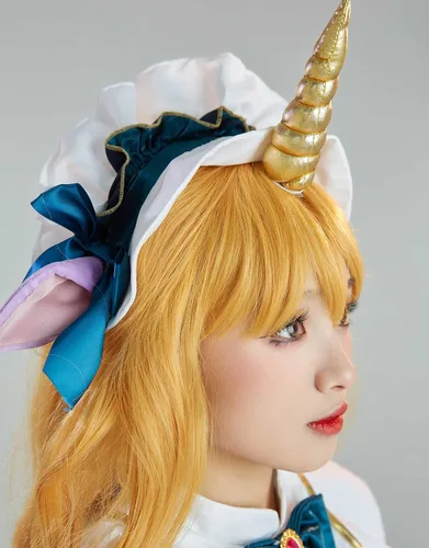 Vista 6 de Miccostumes Vestido de sirvienta verde para mujer, disfraz de cosplay