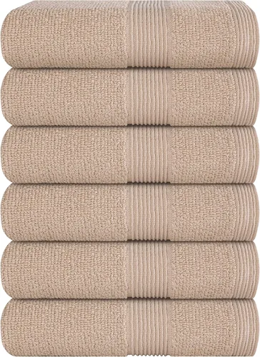 Vista 64 de Belizzi Home Juego de toallas de 8 piezas, 100% algodón hilado en anillo, 2 toallas de baño de 27 x 54 pulgadas, 2 toallas de mano de 16 x 28