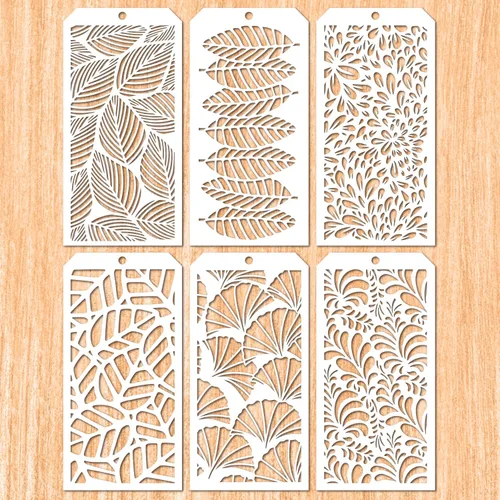 Vista 14 de 6 piezas de plantillas decorativas para álbumes de recortes, pintura en pared, muebles, manualidades, adecuada para decoración del hogar (círculo)