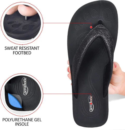 Vista 4 de AEROTHOTIC Women's Comfortable Arch Support Summer Orthotic Flip Flops Sandals