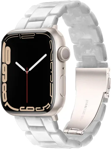 Vista 38 de HOPO Compatible With Apple Watch Band Thin Lightweight Resin Strap Bracelet Fashion Wristband Replacement For iWatch Bands Series Ultra 11 10 9 8 7