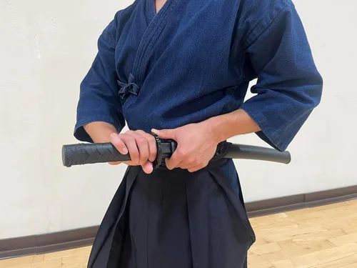 Vista 7 de E-BOGU Espada negra Katana de práctica de polipropileno (Hamon S-23.5")