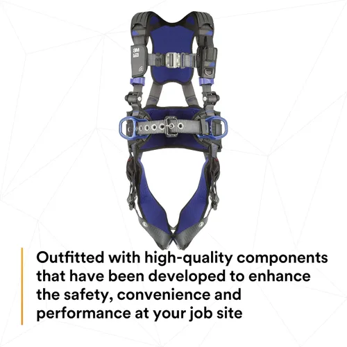 Vista 3 de 3M 1140180 DBI-SALA ExoFit X300 Arnés de seguridad de posicionamiento de construcción cómodo, protección contra caídas, anillos en D de espalda