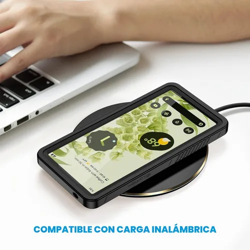 Vista 7 de Lanhiem Funda para Google Pixel 6, impermeable IP68 a prueba de polvo con protector de pantalla integrado, funda protectora de cuerpo completo