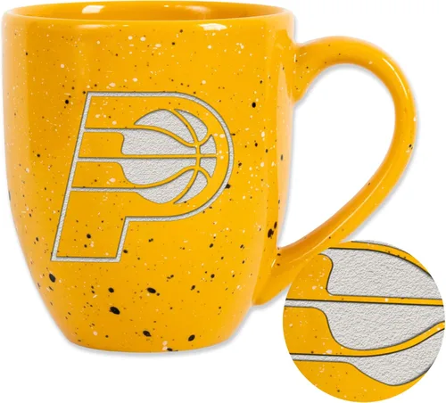 Vista 118 de Rico Industries NBA 16 oz Team Color Laser Engraved Speckled Ceramic Coffee Mug 3-Color del