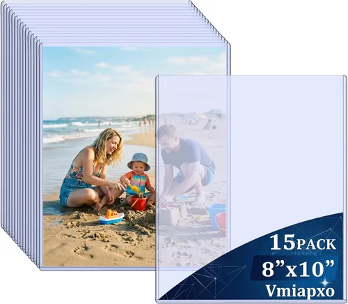 Vista 10 de Vmiapxo Paquete de 50 fundas de plástico duro de 4 x 6 pulgadas, funda impermeable para tarjetas de intercambio, tarjetas de béisbol deportivas