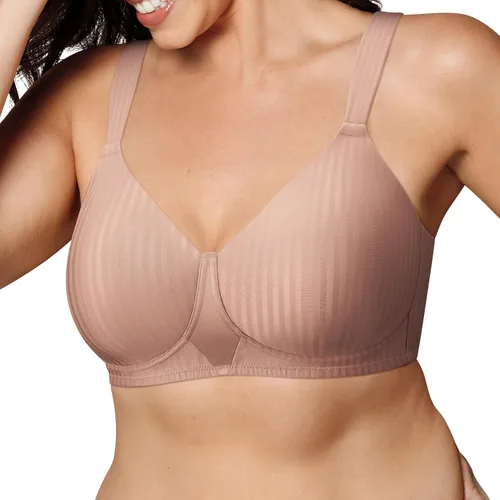 Vista 10 de PLAYTEX womens Secrets Perfectly Smooth Wireless Bra, Full-coverage T-shirt Bra for Full Figures Panel lateral negro