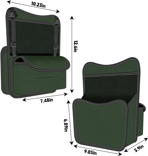 Vista 2 de BESULEN Soporte para bolso de coche entre asientos, barrera para perros y niños, artículos esenciales para viajes por carretera, bolsa