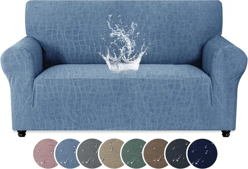 Vista 14 de MAXIJIN Funda impermeable para sillón de sala de estar, 1 pieza elástica con brazos, protector de muebles lavable para perros y mascotas (S, café)