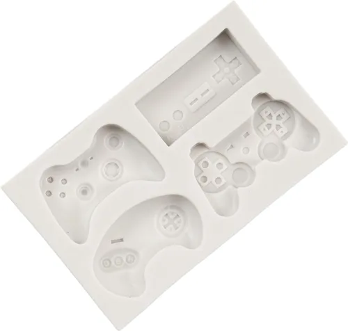 Vista 3 de Controlador de juego Molde de fondant para videojuegos, Gamepad de silicona, chocolate, caramelo, para juego, fiesta, decoración de pasteles