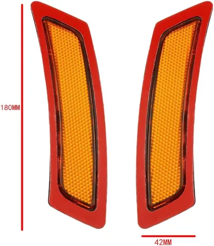 Vista 3 de Reflector de luces marcadoras laterales del parachoques delantero compatible con BMW F10/F11 Serie 5 528i 528ix 535i 550i 2011-2016 (lente ámbar)